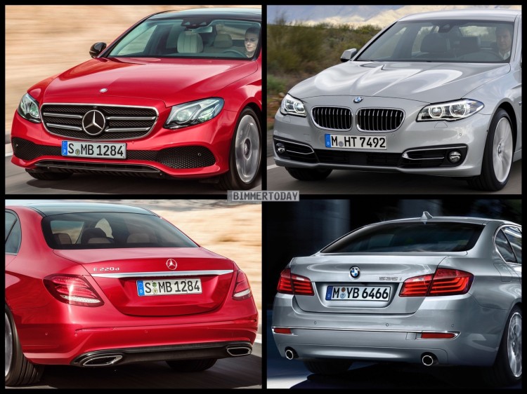 Bild-Vergleich-BMW-5er-F10-LCI-Mercedes-E-Klasse-W213-Limousine-2016-01
