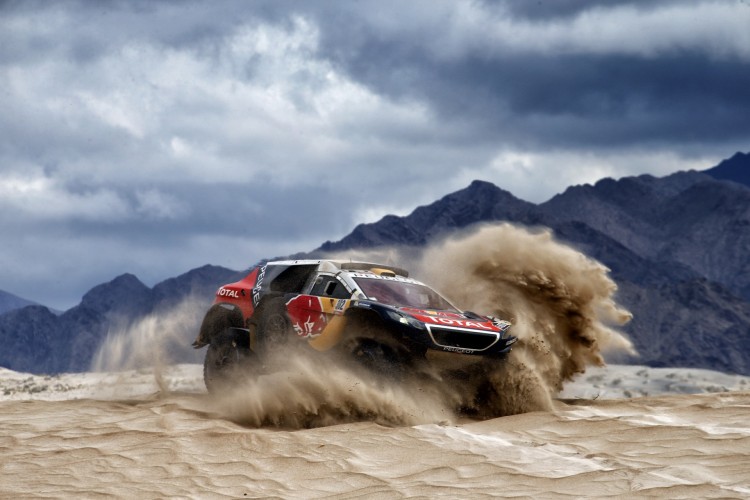 Stephane Peterhansel (FRA) from Team Peugeot Total performs during stage 10 of Rally Dakar 2016 from Belen to La Rioja, Argentina on January 13, 2016.