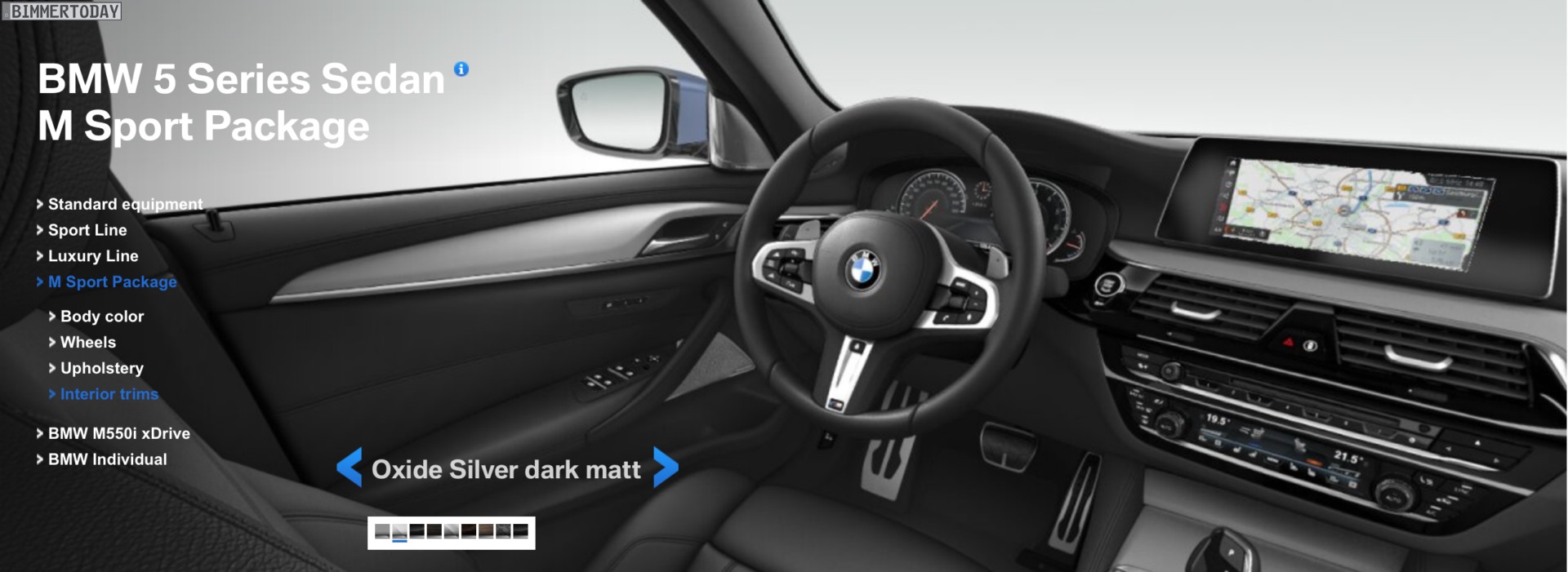 BMW 5er G30: Visualizer zeigt Farben und Ausstattungs-Lines