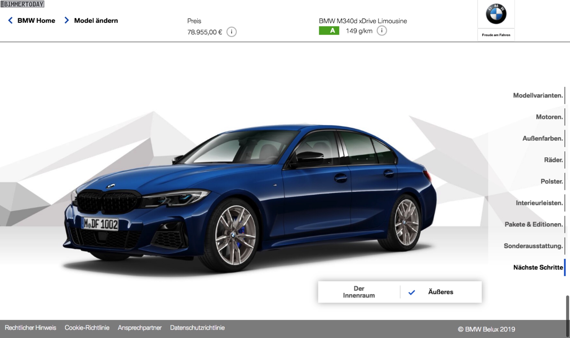 Bmw M340d 2020 Konfigurator Zeigt 3er G20 G21 Mit Top Diesel