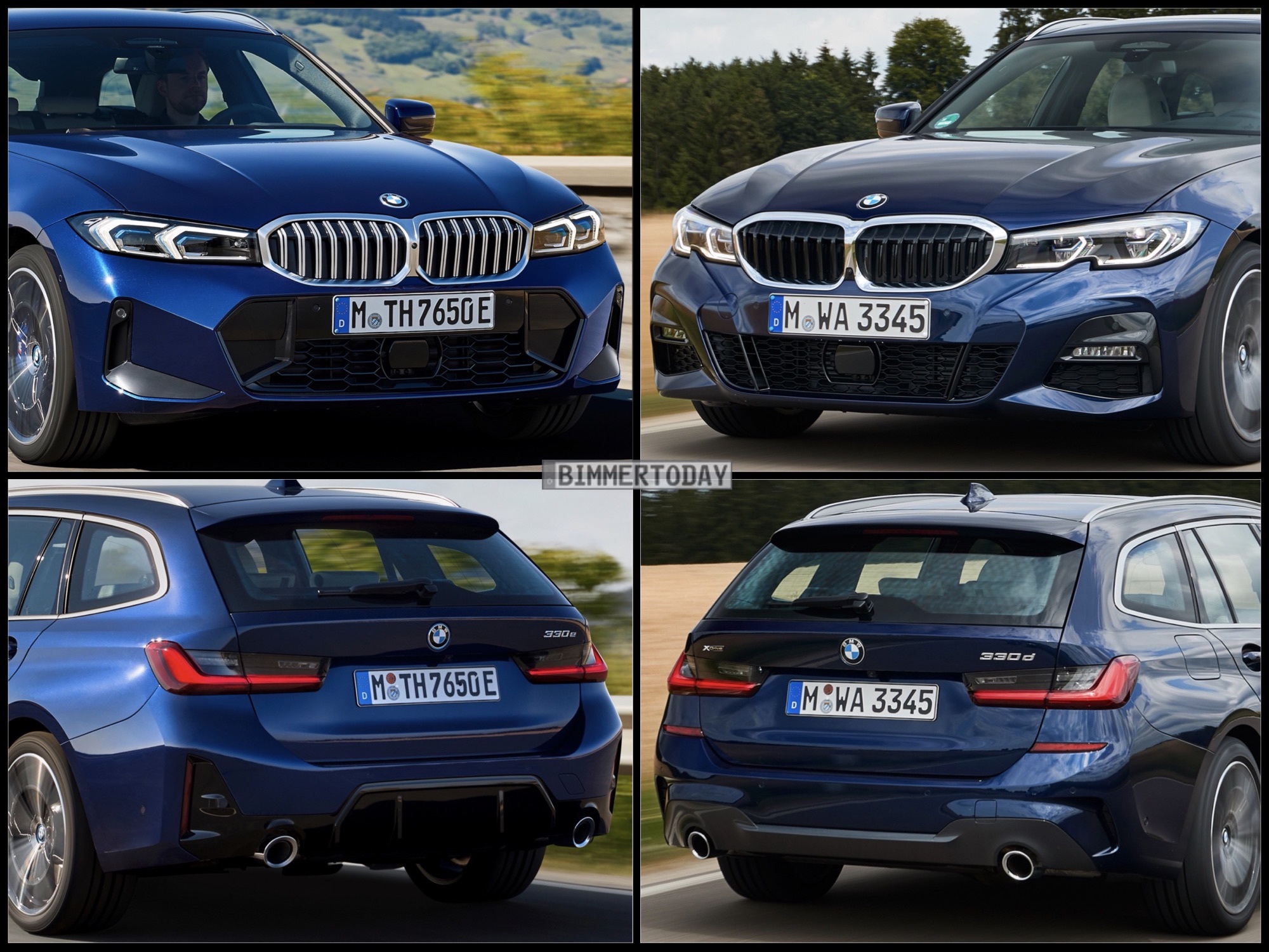BildVergleich BMW 3er Facelift 2022 Seite an Seite mit PreLCI