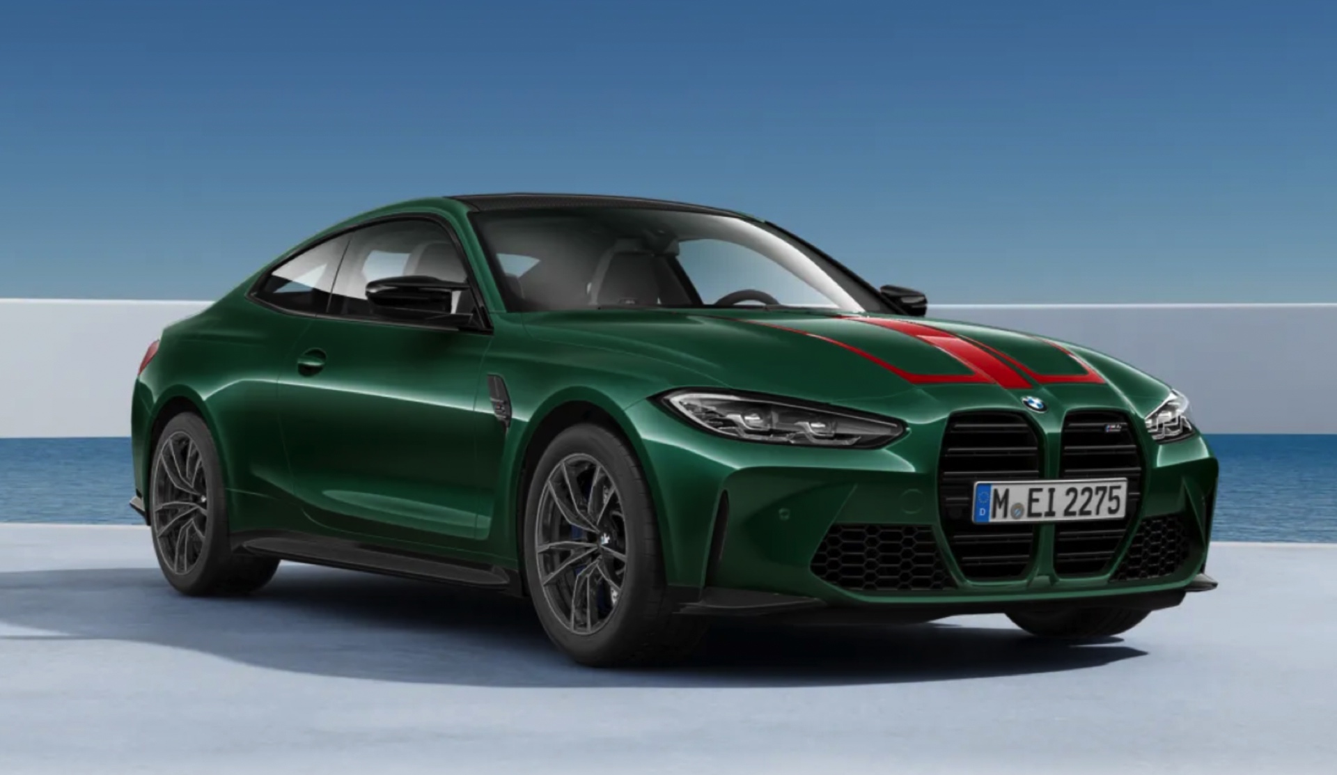 BMW M4: Lackierte M Grafik jetzt auch in Rot hochglänzend
