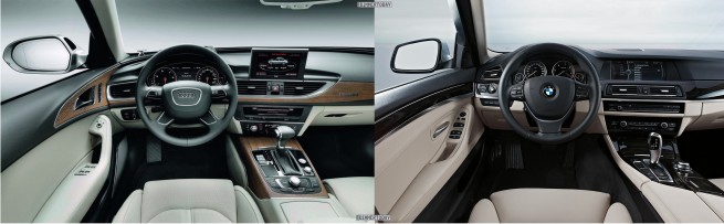 Audi-A6-C7-BMW-5er-F10-Bildvergleich-Interieur