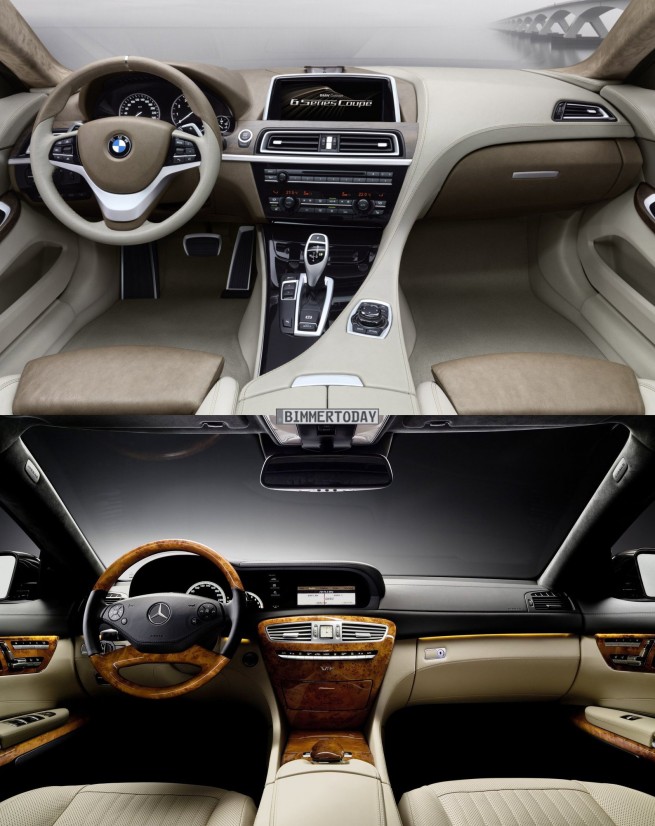BMW-6er-Coupé-F13-Mercedes-CL-Bildvergleich-Interieur