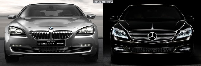 BMW-6er-Coupé-F13-Mercedes-CL-Bildvergleich-Front